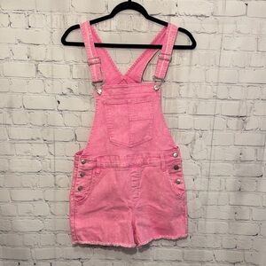 No Boundaries Pink Denim Overalls